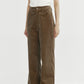 Cotton retro corduroy straight leg trousers | 2 color