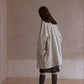 Cotton blend loose fit cocoon silhouette crinkled fabric jacket | 2 color