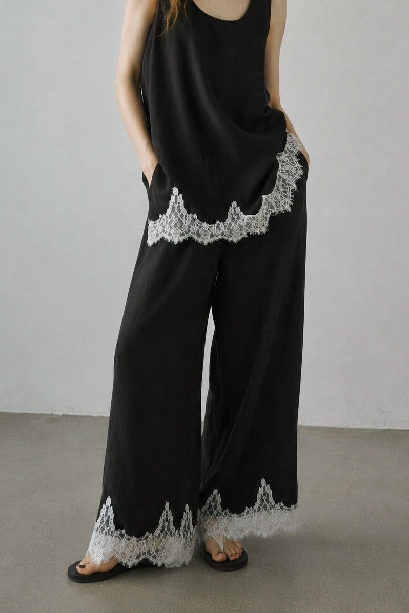Pantalon lanterne ample taille haute