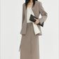 Straight fit structured fabric back split skirt | 2 color