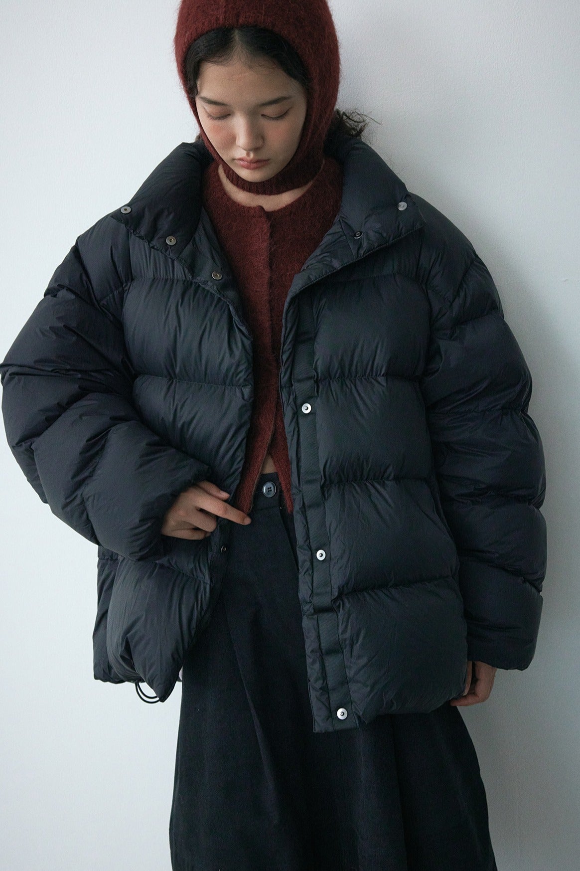 Lightweight high-neck oversized down jacket | 5 color