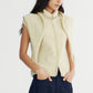 Wool containing lightweight soft knit top and scarf | 3 color