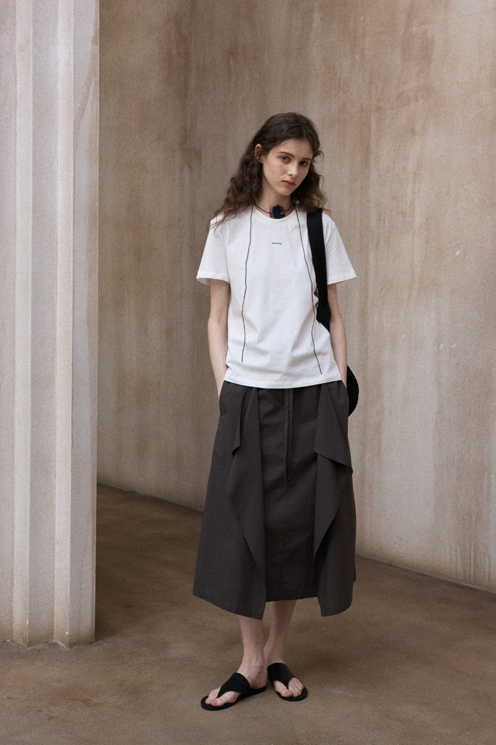 100% cotton fluttering panels skirt | 3 color