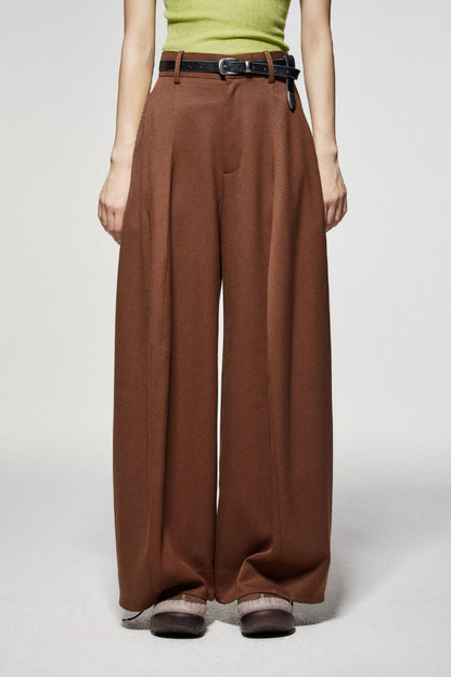 Carambola silhouette wide leg suit pants