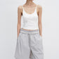 Cotton blend backless tank top | 3 color