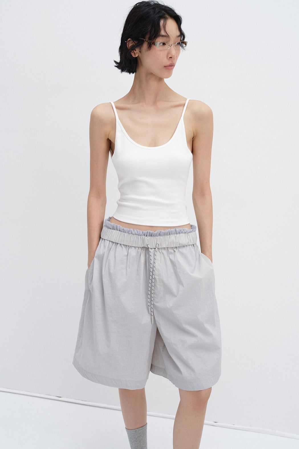 Cotton blend backless tank top | 3 color