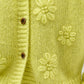 Wool blend hand-crocheted florals airy cardigan | 3 color
