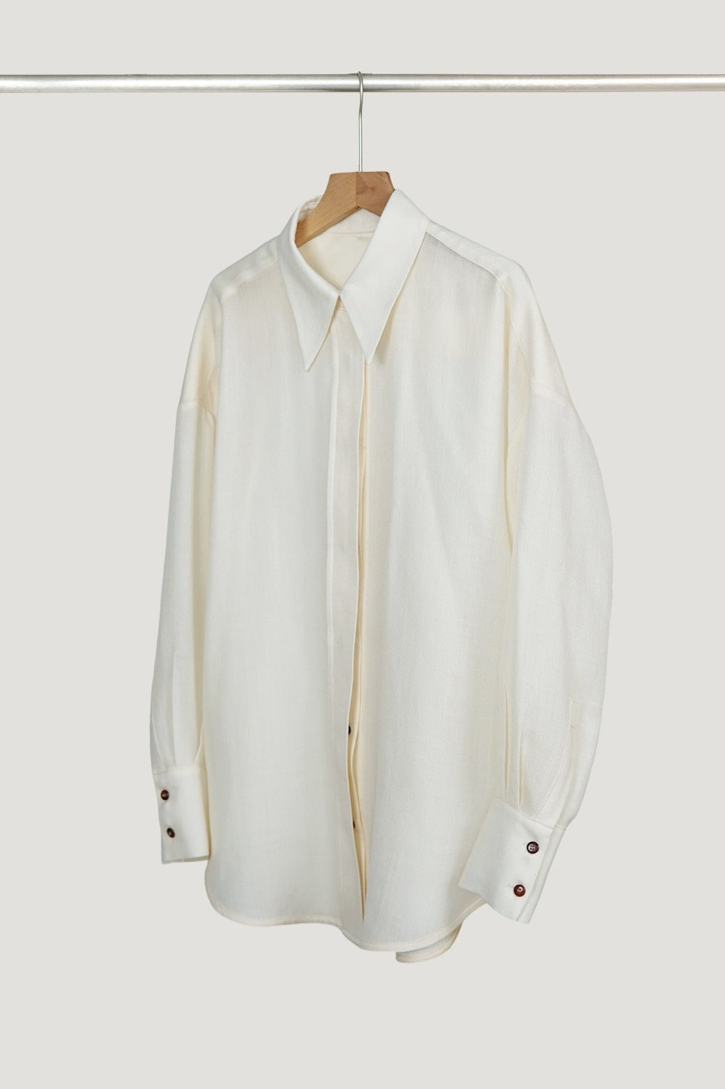 Camisa de sarga 100% lana premium