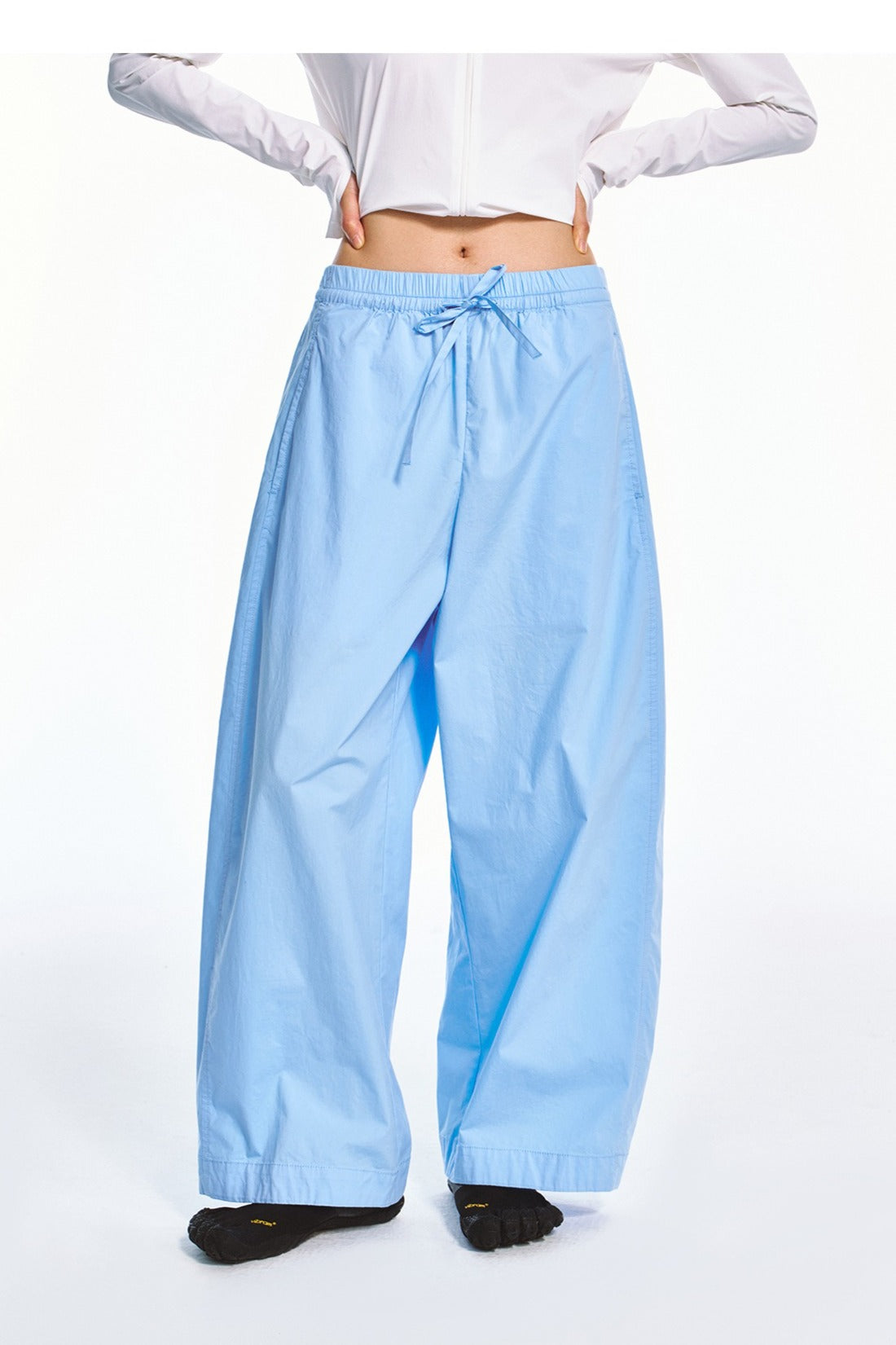 Combed cotton-spandex blend cropped pants | 3 color