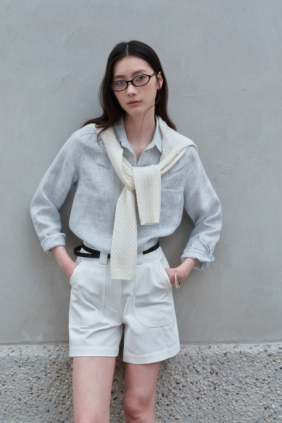 Camisa de rayas relajadas 100% lino | 2 colores