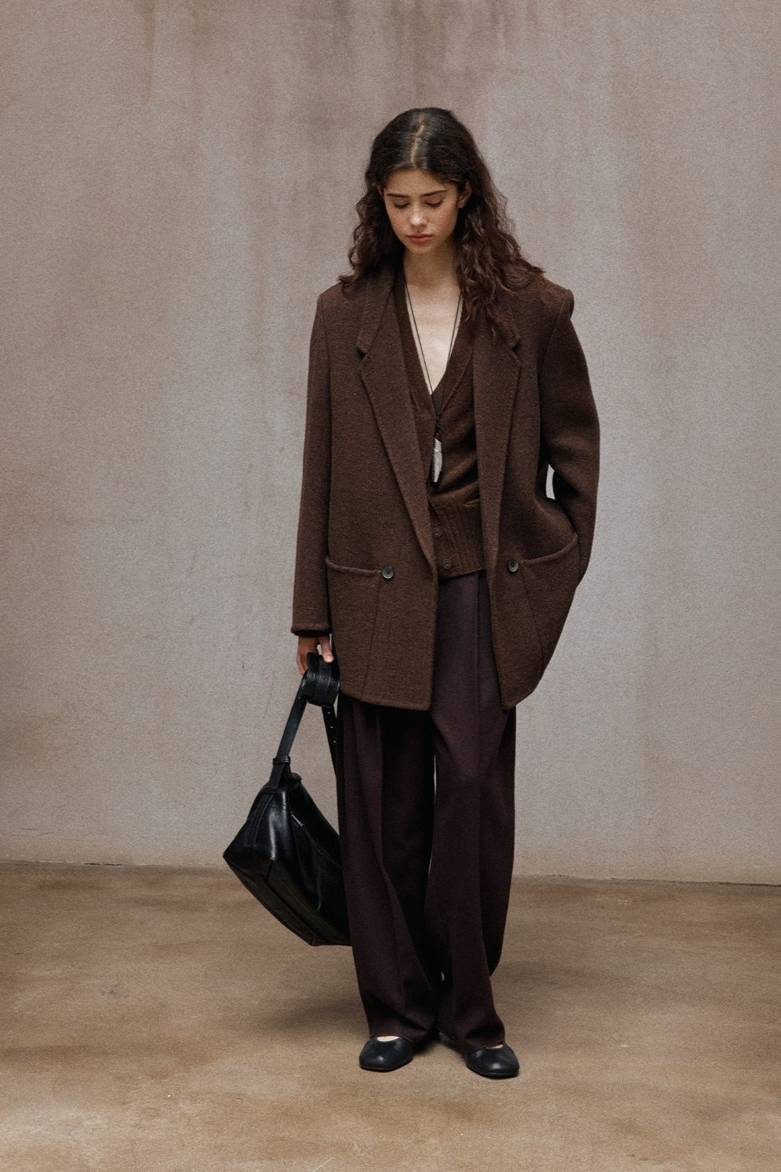 100% wool structured minimalist design jacket | 2 color