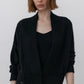Large V-neck buttoned waist sweater | 2 color