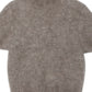 Cashmere-alpaca blend soft puffy short-sleeve sweater