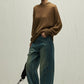 Alpaca containing oversized pullover sweater | 4 color