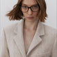 Wool-cashmere chic fit mid-length suit jacket