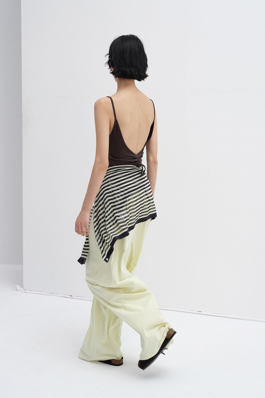 Cotton blend backless tank top | 3 color