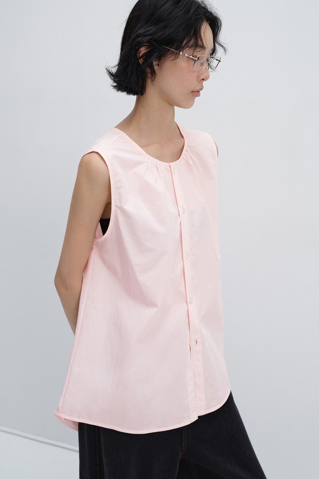 Camiseta sin mangas ajustable con espalda abierta, 100% algodón | 3 colores