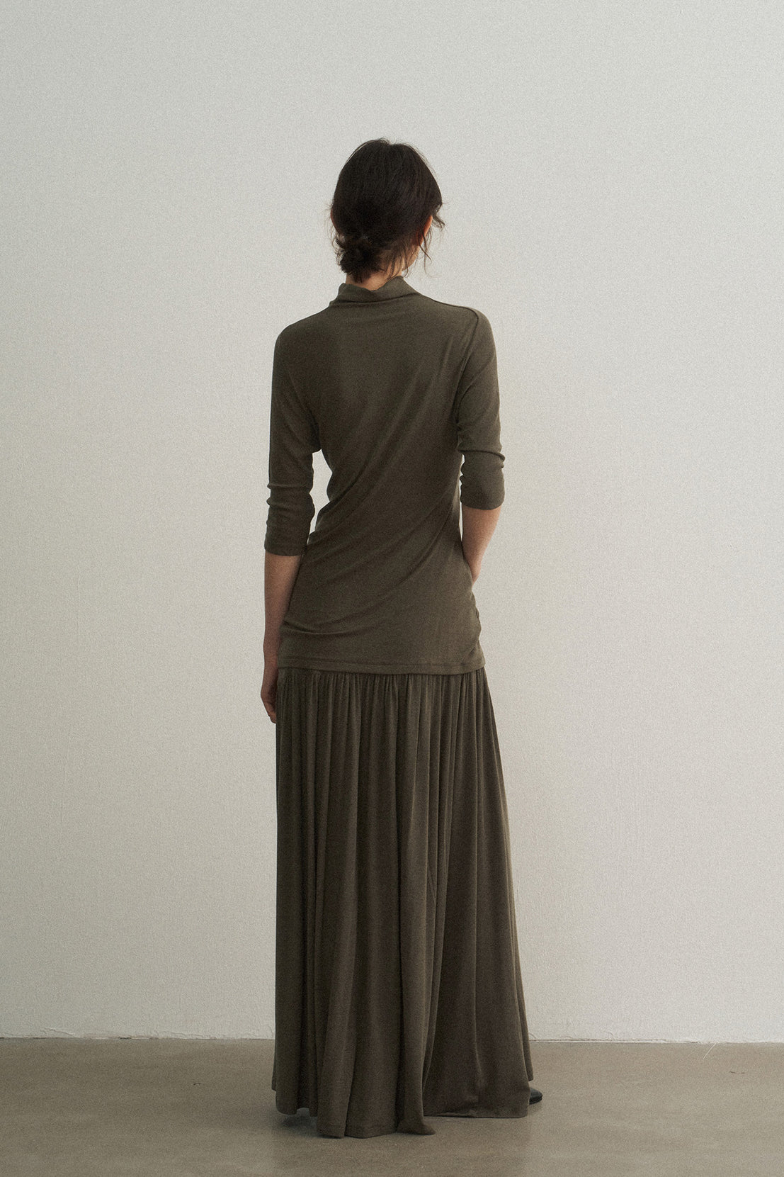 Lyocell blend soft touch flowy pleated skirt | 4 color