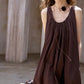 100% cotton pleated U-neck sleeveless dress | 3 color