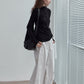 Wool containing soft and elastic waisted top | 7 color
