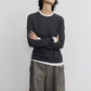 100% wool faux two-piece knitwear | 2 color