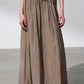 Viscose blend textured HEM skirt | 2 color