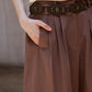 Cotton blend linen relaxed-fit pants | 3 color