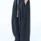 Relaxed fit banana shape cropped casual pants | 4 color