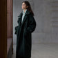 Wool blend single-faced fabric ultra-loose fit overcoat | 4 color