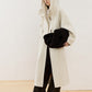 Wool riched double-sided fabric toggle button coat