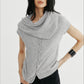 Wool containing lightweight soft knit top and scarf | 3 color