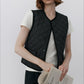 Goose down warm & cozy diamond-quilted vest | 2 color