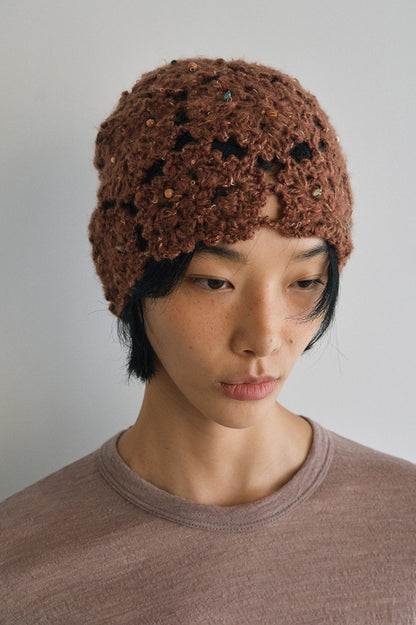 Acrylic blend hand-crocheted lace hat | 3 color