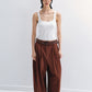 Viscose blend cool feel banana-shape loose pants | 4 color