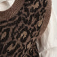 Alpaca blend retro leopard vest | 2 color