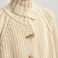 Chunky knit horn buttons mid-length cardigan | 4 color