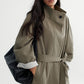 Minimalist style drape trench coat | 2 color