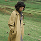 100% cotton loose-fit trench coat| 2 color