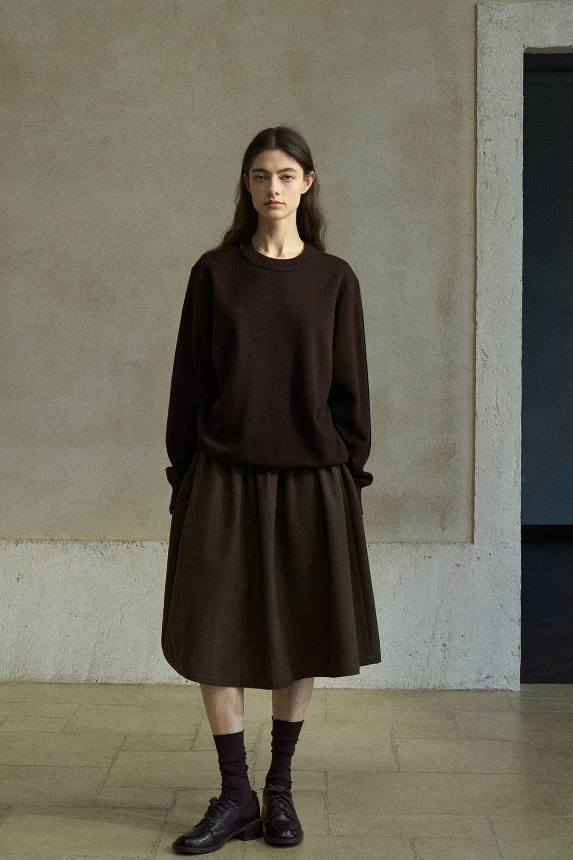 Wool blend classic round neck sweater | 6 color