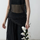 Viscose blend lightweight fringed edge knit scarf | 3 color