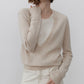 Wool blend deep V-neck cozy sweater | 2 color