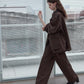 100% cotton straight wide-leg jeans | 2 color