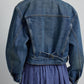 100% cotton retro cropped denim jacket | 2 color