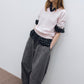 100% cotton lantern shape relaxed-fit pants | 4 color