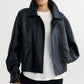 PU silhouetted retro style jacket | 2 color