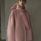 100% wool silhouetted V neck jacket with a scarf | 5 color