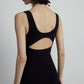 Elastic casual backless vest dress | 3 color