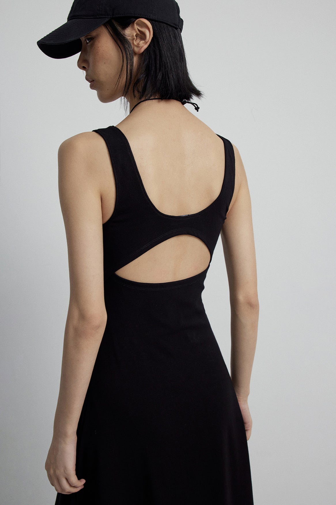 Elastic casual backless vest dress | 3 color