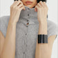 Wool containing lightweight soft knit top and scarf | 3 color