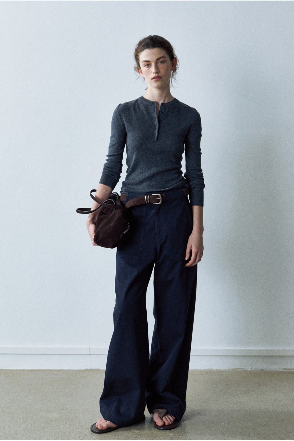 Cotton-linen straight-leg trousers | 4 color